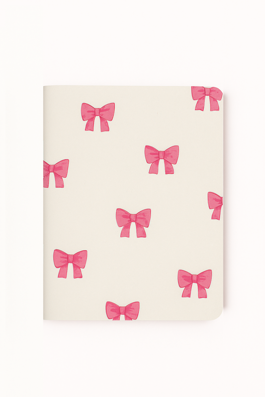 Blush & Bows pocket notebook 90 GSM soft cover pastel aesthetic stationery India