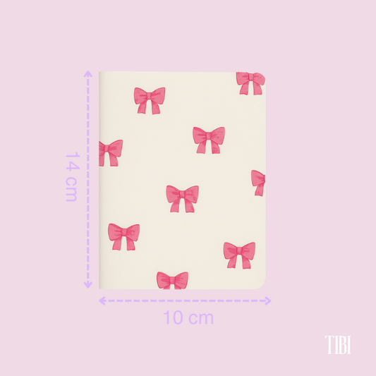 Blush & Bows pocket notebook 90 GSM soft cover pastel aesthetic stationery India