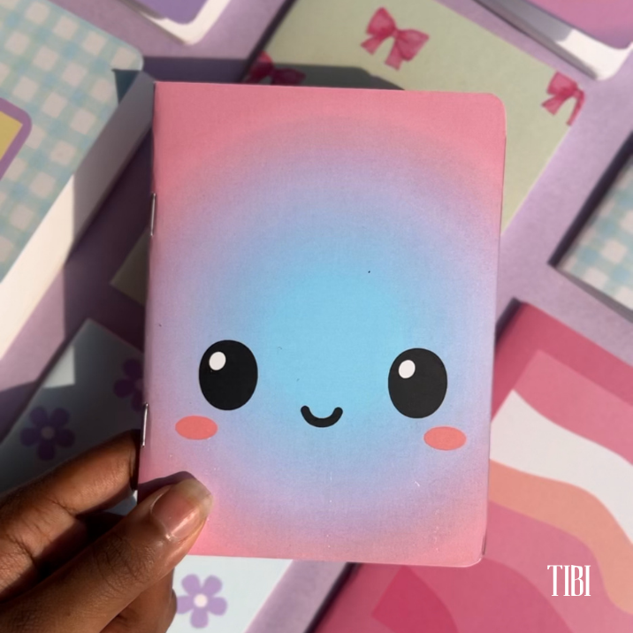 Happy Hues pocket notebook 90 GSM soft cover pastel aesthetic notebook India by TIBI Stationery