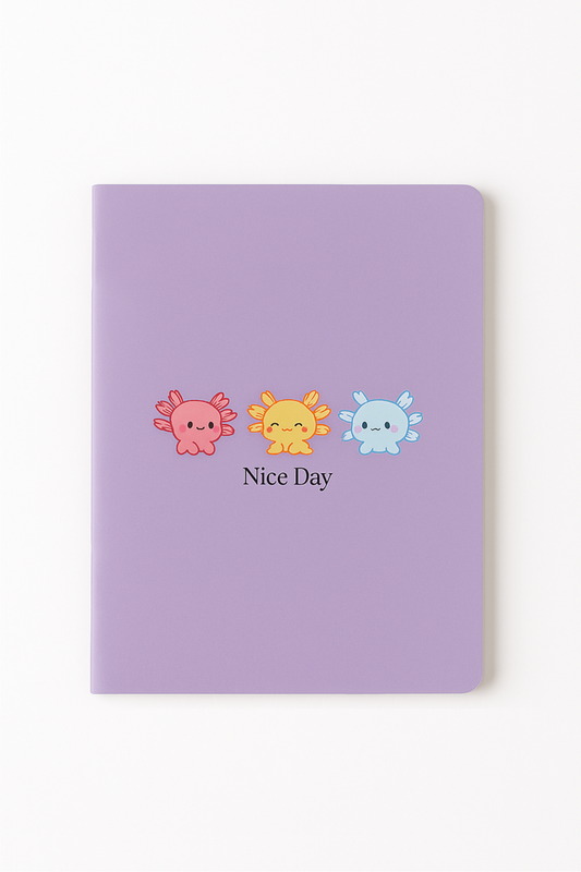 Lotl Love pocket notebook lavender kawaii 90 GSM cute stationery India by TIBI