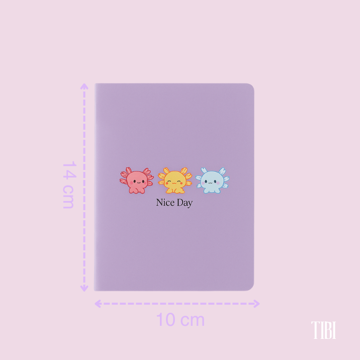 Lotl Love pocket notebook lavender kawaii 90 GSM cute stationery India by TIBI