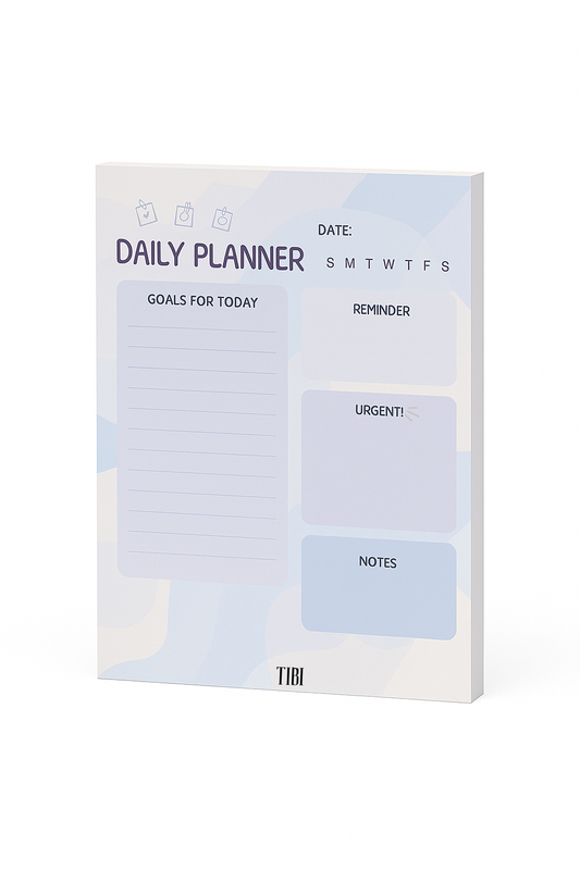 Pastel Priority daily planner A5 31 sheets 90 GSM pastel cute planner India by TIBI