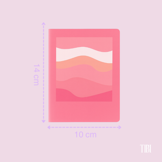 Pink Sands pocket notebook 90 GSM soft cover pastel wave design stationery India