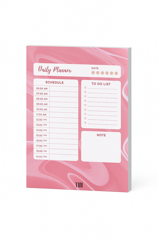 “Pink priorities” Daily Planner