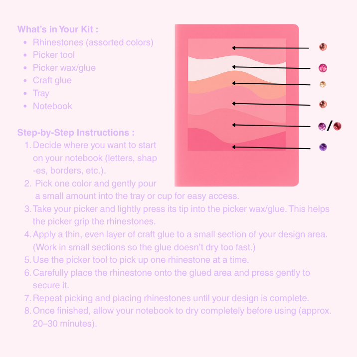 Pink Sands Bedazzling DIY Kit