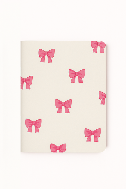 Blush & Bows pocket notebook 90 GSM soft cover pastel aesthetic stationery India