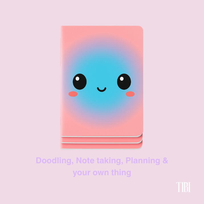 Happy Hues pocket notebook 90 GSM soft cover pastel aesthetic notebook India by TIBI Stationery