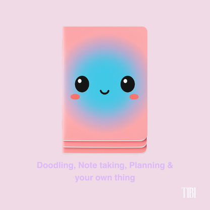 Happy Hues pocket notebook 90 GSM soft cover pastel aesthetic notebook India by TIBI Stationery