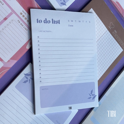 Lilac Focus To-do list planner A5 31 sheets 90 GSM cute planner stationery India