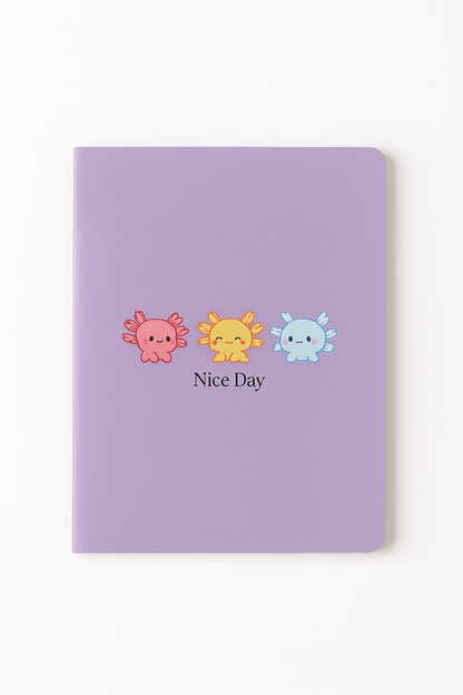Lotl Love pocket notebook lavender kawaii 90 GSM cute stationery India by TIBI