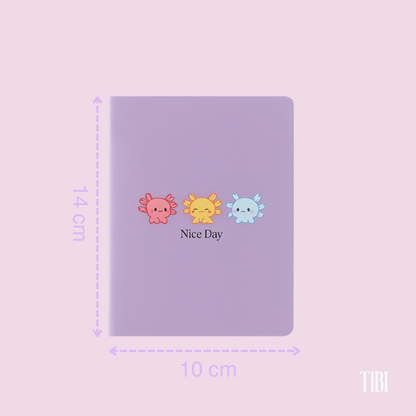 Lotl Love pocket notebook lavender kawaii 90 GSM cute stationery India by TIBI