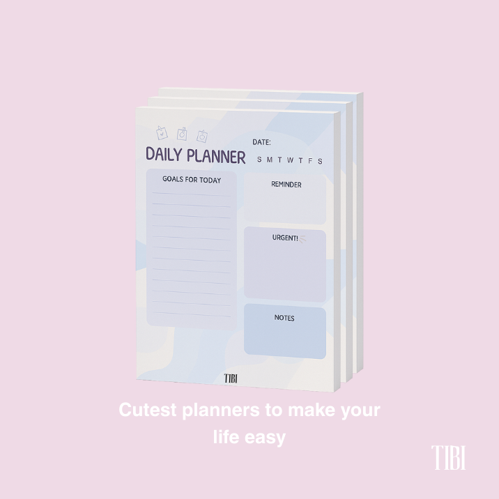Pastel Priority daily planner A5 31 sheets 90 GSM pastel cute planner India by TIBI