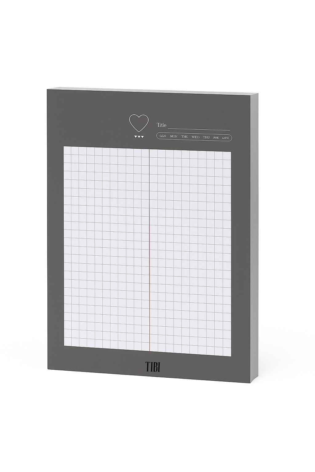 The Everyday Grid notepad A5 Grey 31 sheets 90 GSM grid planner stationery India by TIBI